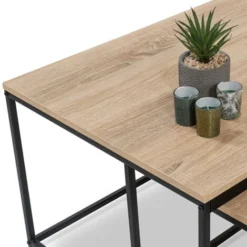 Set Di 2 Tavolini Di Design Industriale DETROIT 100/113 -Negozio al dettaglio VIDAXL || HOMCOM || Songmics 85683950 4