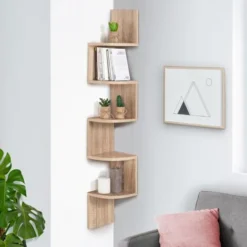 Scaffale A Muro Angolare A 5 Livelli ISA In Design Faggio