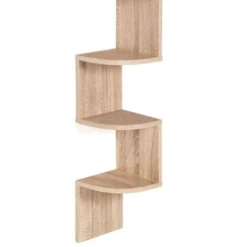 Scaffale A Muro Angolare A 5 Livelli ISA In Design Faggio -Negozio al dettaglio VIDAXL || HOMCOM || Songmics 85684015 4 1