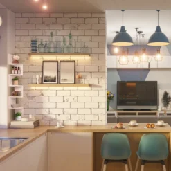 Relaxdays Libreria Angolare, 5 Ripiani, HLP 122,5 X 19,5 X 19,5 Cm, Scaffale Sospeso Con Design Asimmetrico, Bianco -Negozio al dettaglio VIDAXL || HOMCOM || Songmics 85746993 5