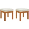 Sgabelli Da Giardino Con Cuscini 2pz 40x40x42cm Massello Acacia VidaXL