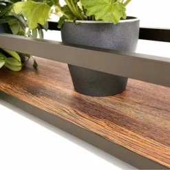 Mensola FLOWERS Sospesa A SOFFITTO MARRONE Lunghezza 55 Cm Con Catene Per Fiori Giardino Verticale Porta Bicchieri Bottiglie Bar Cucina -Negozio al dettaglio VIDAXL || HOMCOM || Songmics 86454916 3