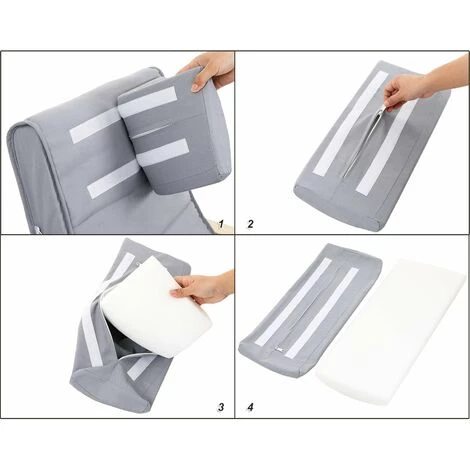 SONGMICS Sedia A Dondolo In Legno Di Betulla, Poltrona A Dondolo Con Poggiapiedi Regolabile A 5 Altezze, Fodera In Cotone, Portata 150 Kg, Grigio Chiaro LYY41G 3 SONGMICS Sedia A Dondolo In Legno Di Betulla, Poltrona A Dondolo Con Poggiapiedi Regolabile A 5 Altezze, Fodera In Cotone, Portata 150 Kg, Grigio Chiaro LYY41G - immagine 3