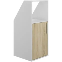 Mobile Mansarda 1 Ante E 1 Nicchia Bianco E Naturale ADEZIO