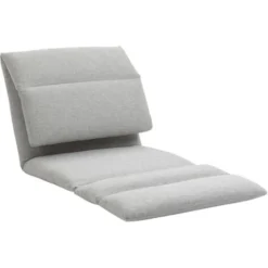 HOMCOM Poltrona Da Terra Con Schienale Reclinabile In Tessuto, 71x72x60cm, Grigio Chiaro