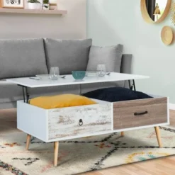 Tavolino Scandinavo Con Piano Sollevabile BAHIA -Negozio al dettaglio VIDAXL || HOMCOM || Songmics 88042166 5