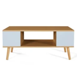 Tavolino Scandinavo In Legno E Verde ALIZE -Negozio al dettaglio VIDAXL || HOMCOM || Songmics 88042224 3