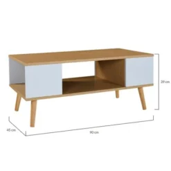 Tavolino Scandinavo In Legno E Verde ALIZE -Negozio al dettaglio VIDAXL || HOMCOM || Songmics 88042224 5