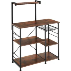 Scaffali Da Cucina Crawley 90x40x131,5cm - Scaffali Da Cucina, Scaffali, Scaffale Per Microonde