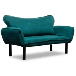 Divano Verde Petrolio 2 Posti Con Braccioli Reclinabili Chatto -Negozio al dettaglio VIDAXL || HOMCOM || Songmics 88769647 3