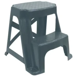 Sgabello Scala Polipropilene Grigio 45x45x48h