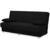 Divano Con Funzione Letto E Contenitore Braga Nero 191x55x90h