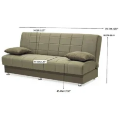 Divano Con Funzione Letto E Contenitore Braga Nero 191x55x90h -Negozio al dettaglio VIDAXL || HOMCOM || Songmics 88770221 4