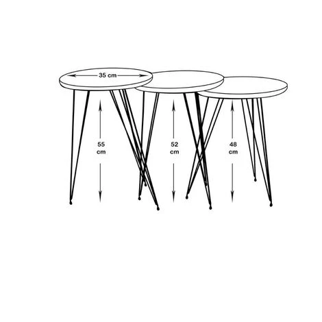 Tavolini Da Salotto Marmo Nero Terek P181 3 Tavolini Da Salotto Marmo Nero Terek P181 - immagine 3