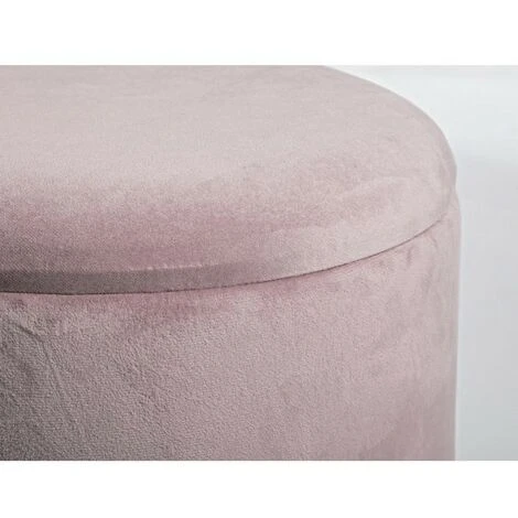 Pouf Contenitore POLINA Velluto Rosa 2 Pouf Contenitore POLINA Velluto Rosa - immagine 2