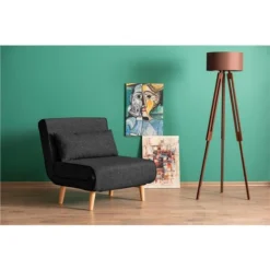 EVERGREENWEB - Poltrona Letto Singola Trasformabile GRIGIA SCURA Poltrona Letto Relax Con Materasso Singolo E Cuscino Imbottito Divanetto Clic Clac A 1 Posto Con Gambe In Legno Foldy 80 8 EVERGREENWEB - Poltrona Letto Singola Trasformabile GRIGIA SCURA Poltrona Letto Relax Con Materasso Singolo E Cuscino Imbottito Divanetto Clic Clac A 1 Posto Con Gambe In Legno Foldy 80 -Negozio al dettaglio VIDAXL || HOMCOM || Songmics 89142886 4