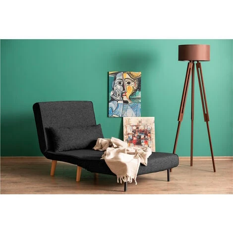 EVERGREENWEB - Poltrona Letto Singola Trasformabile GRIGIA SCURA Poltrona Letto Relax Con Materasso Singolo E Cuscino Imbottito Divanetto Clic Clac A 1 Posto Con Gambe In Legno Foldy 80 5 EVERGREENWEB - Poltrona Letto Singola Trasformabile GRIGIA SCURA Poltrona Letto Relax Con Materasso Singolo E Cuscino Imbottito Divanetto Clic Clac A 1 Posto Con Gambe In Legno Foldy 80 - immagine 5