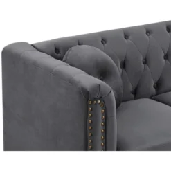 Divano Angolare Reversibile In Velluto Antracite - TURNER 8 Divano Angolare Reversibile In Velluto Antracite - TURNER -Negozio al dettaglio VIDAXL || HOMCOM || Songmics 89154508 4