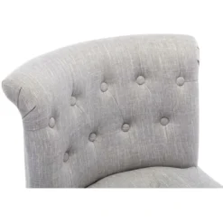 Poltrona Crapaud In Lino Grigio - MELOSIA -Negozio al dettaglio VIDAXL || HOMCOM || Songmics 89154528 3