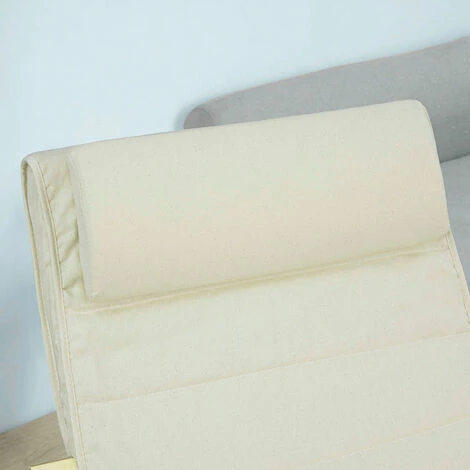 SoBuy Sedia A Dondolo Poltrona Relax Poltroncina Poggia Gambe Regolabile Bianco FST16-W 4 SoBuy Sedia A Dondolo Poltrona Relax Poltroncina Poggia Gambe Regolabile Bianco FST16-W - immagine 4