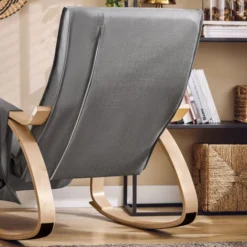 SoBuy Sedia A Dondolo Per Allattamento Poltrona Relax Chaise Longue Grigio FST18-DG -Negozio al dettaglio VIDAXL || HOMCOM || Songmics 8937360 4