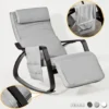 SoBuy Anti-scivolo Poltrona A Dondolo Poltrona Relax Sedia Adraio Con Organizer Da Appendere Grigio FST20-HG