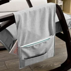 SoBuy Anti-scivolo Poltrona A Dondolo Poltrona Relax Sedia Adraio Con Organizer Da Appendere Grigio FST20-HG -Negozio al dettaglio VIDAXL || HOMCOM || Songmics 8937361 4