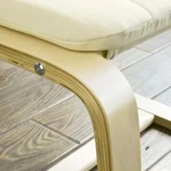 SoBuy Poggiapiedi Poggia Gambe In Betulla Sgabello Poggiapiedi Bianco FST38-W -Negozio al dettaglio VIDAXL || HOMCOM || Songmics 8937362 4