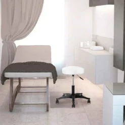 Sgabello Estetista Girevole Seduta Imbottita 10cm Ecopelle Salone Studio Bianco -Negozio al dettaglio VIDAXL || HOMCOM || Songmics 8962399 5