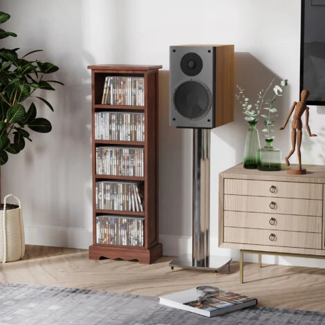 HomCom Mobiletto 5 Ripiani In Legno, Marrone, 30x17x90cm 2 HomCom Mobiletto 5 Ripiani In Legno, Marrone, 30x17x90cm - immagine 2