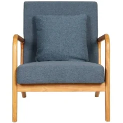 Poltrona Relax Comoda Lounge Bassa Struttura In Legno E Tessuto Alta Densità Blu -Negozio al dettaglio VIDAXL || HOMCOM || Songmics 89724492 3