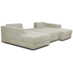 Divano Letto Angolare Panoramico In Velluto A Coste Grigio - CURIPINA -Negozio al dettaglio VIDAXL || HOMCOM || Songmics 89993736 5