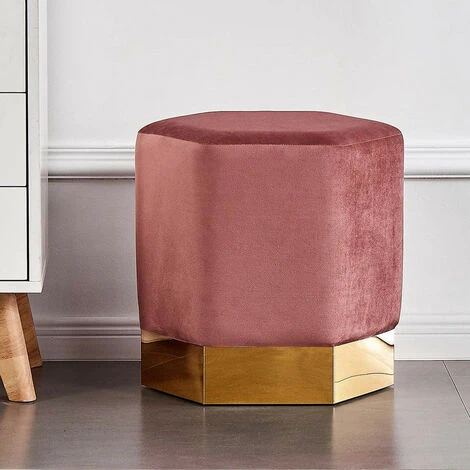 Amore LUX Pouf In Velluto, Poggiapiedi, Mobili Soggiorno, Forma Esagonale, Pouf Moderno, Singolo, Rosa 1 Amore LUX Pouf In Velluto, Poggiapiedi, Mobili Soggiorno, Forma Esagonale, Pouf Moderno, Singolo, Rosa