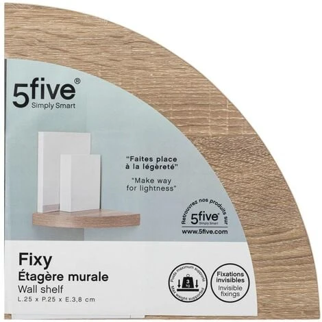 Mensola Angolare Fixy Effetto Rovere Naturale - 5 Five Simply Smart 2 Mensola Angolare Fixy Effetto Rovere Naturale - 5 Five Simply Smart - immagine 2