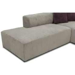 Divano In Velluto A Coste Grigio - Angolo A Destra - JANAO 8 Divano In Velluto A Coste Grigio - Angolo A Destra - JANAO -Negozio al dettaglio VIDAXL || HOMCOM || Songmics 90889037 4