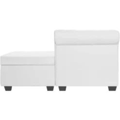 Divano Chersterfield - Divano Relax Sofa A L In Pelle Sintetica Bianca BV503553 - BonneVie -Negozio al dettaglio VIDAXL || HOMCOM || Songmics 91515131 3