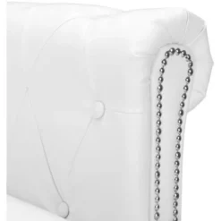 Divano Chersterfield - Divano Relax Sofa A L In Pelle Sintetica Bianca BV503553 - BonneVie -Negozio al dettaglio VIDAXL || HOMCOM || Songmics 91515131 4