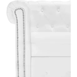 Divano Chersterfield - Divano Relax Sofa A L In Pelle Sintetica Bianca BV503553 - BonneVie -Negozio al dettaglio VIDAXL || HOMCOM || Songmics 91515131 5