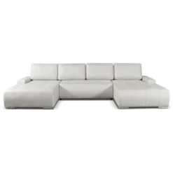 Divano Letto Angolo A Panoramico In Tessuto Beige - LEANZA -Negozio al dettaglio VIDAXL || HOMCOM || Songmics 91696771 3