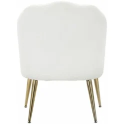 Poltrona Elegante, Velluto Crema, Gambe Metallo Dorate 65x69x84cm Shell -Negozio al dettaglio VIDAXL || HOMCOM || Songmics 91825653 5