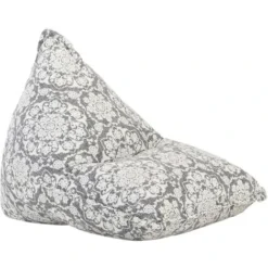 Divano A Sacco - Divano Relax Sofa Grigio Chiaro In Tessuto Patchwork BV346507 - BonneVie