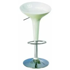 Sgabello Girevole E Regolabile In ABS Bianco, Sgabelli