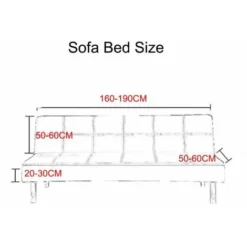 None Copridivano Pieghevole 1 Pz In 160-190 Cm -Negozio al dettaglio VIDAXL || HOMCOM || Songmics 92964279 4