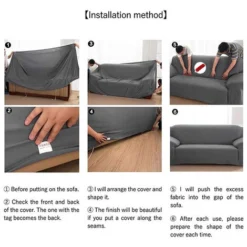 None Copridivani Fodera Per Divano Ad Angolo A 3 + 2 Posti In Poliestere Per Mobili Per La Casa Morbida Di Lusso - Nera -Negozio al dettaglio VIDAXL || HOMCOM || Songmics 92972412 3