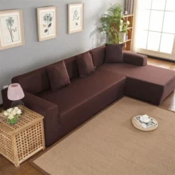 None CopridivaniFodera Per Divano A L A 3 E 2 Posti, Marrone -Negozio al dettaglio VIDAXL || HOMCOM || Songmics 92975325 4