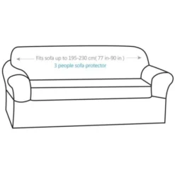 None Copridivano Fodera Elasticizzata Per Soggiorno Fodere Per Sedia A 3 Posti Decoro In Spandex (grigio) -Negozio al dettaglio VIDAXL || HOMCOM || Songmics 93111708 4