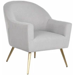 Poltrona DKD Home Decor 70 X 74 X 82,5 Cm Grigio Dorato Metallo