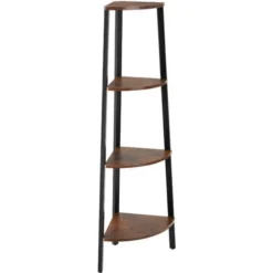 Scaffali Ad Angolo Newbridge 34 X 34 X 125 Cm - Scaffale Ad Angolo Con 4 Ripiani, Scaffale Angolare, Scaffale In Altezza