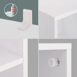 Songmics Libreria A 8 Cubi, Scaffale In Legno A Ripiani, Armadio Guardaroba Autoportante Per Ufficio E Casa, Di Colore Bianco -Negozio al dettaglio VIDAXL || HOMCOM || Songmics 94409030 4