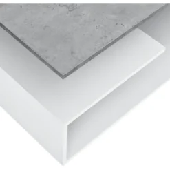 Nova Tavolino Da Salotto Con 3 Mensole Design Moderno Disponibili Vari Colori Colore : Bianco - Cemento -Negozio al dettaglio VIDAXL || HOMCOM || Songmics 94577788 5